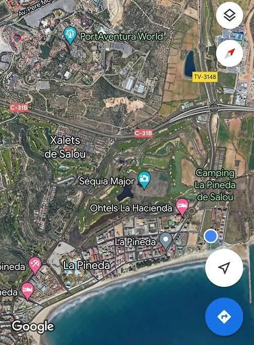 Piso Delante De La Playa La Pineda Con 2 Habitaciones Apartment